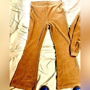 Aerie Groove On Ribbed Velour Flares